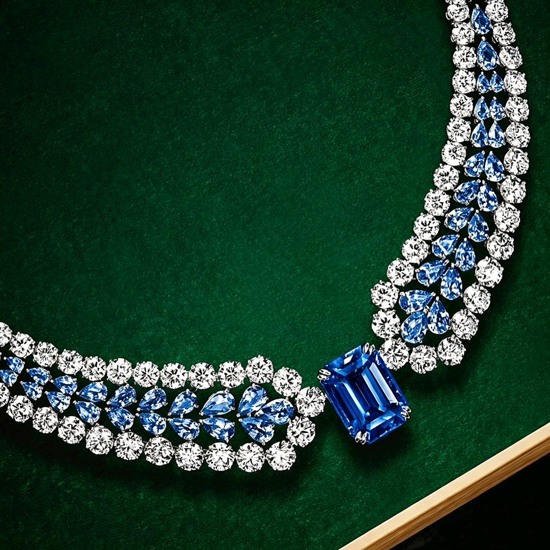 Luxury Sapphire Choker Necklace For Women