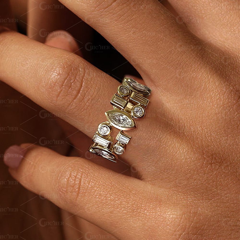 5.25ct Multi-cut White Sapphire Eternity Ring