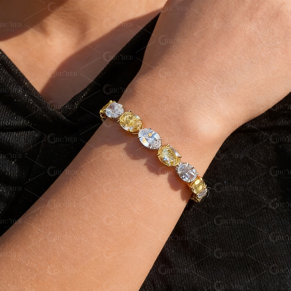 Oval Cut Yellow Sapphire Bracelet