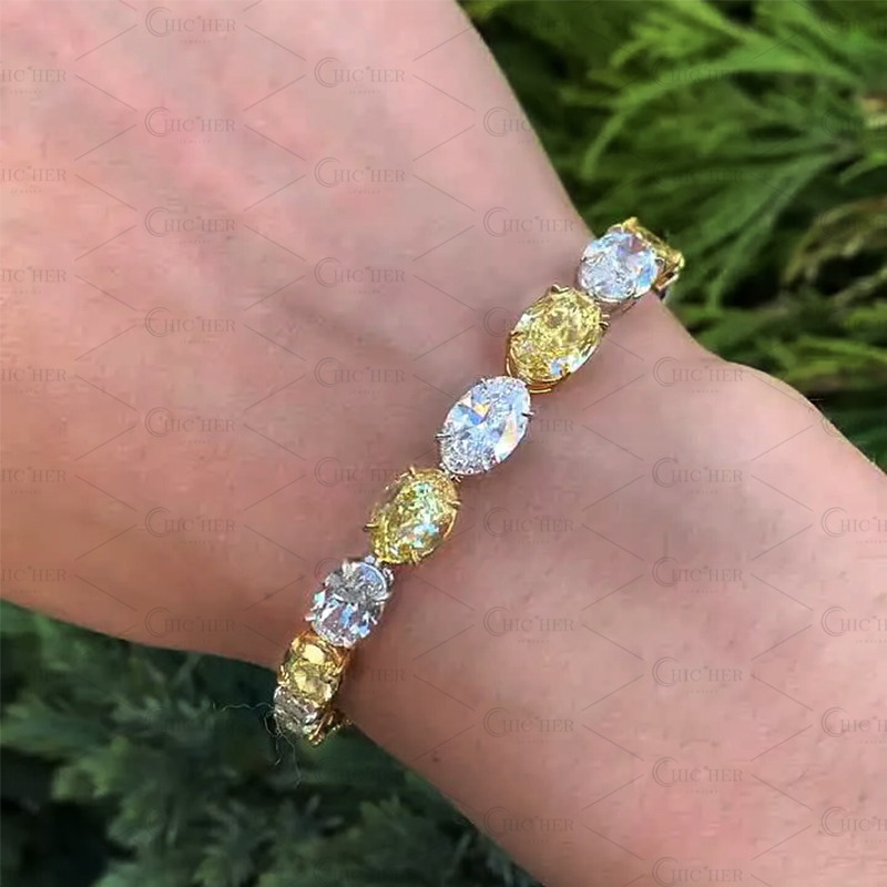 Oval Cut Yellow Sapphire Bracelet