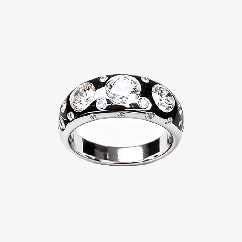 5.15ct Scattered Diamond Silver Ring