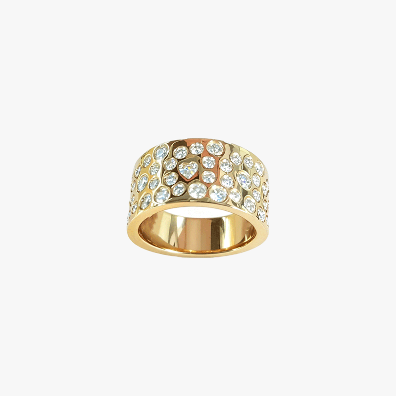6.75ct Heart&Round Cut White Sapphire Eternity Band