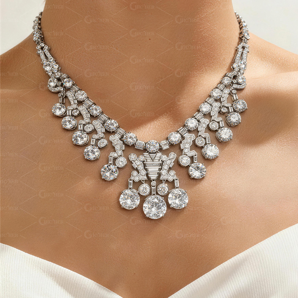 Luxury Art Deco Diamond Necklace