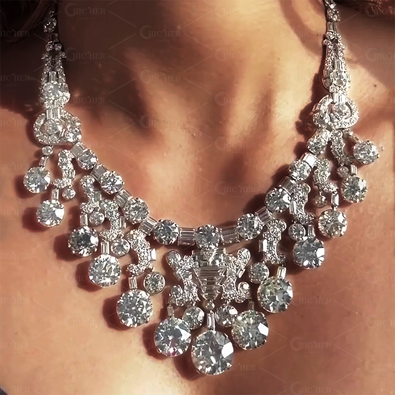 Luxury Art Deco Diamond Necklace