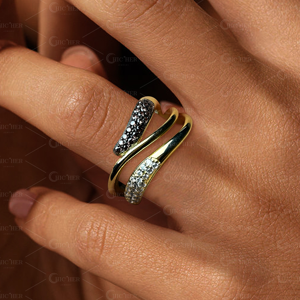 Fashion Coffee Sapphire Eternity Ring