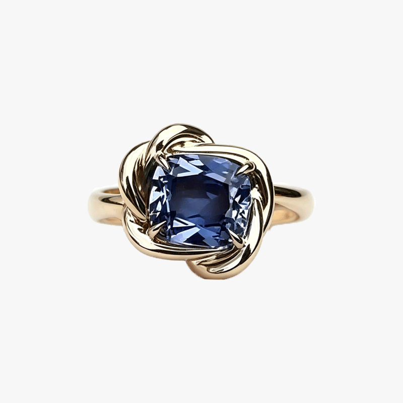 3ct Infinity Knot Ring Cushion Cut Unique Rings