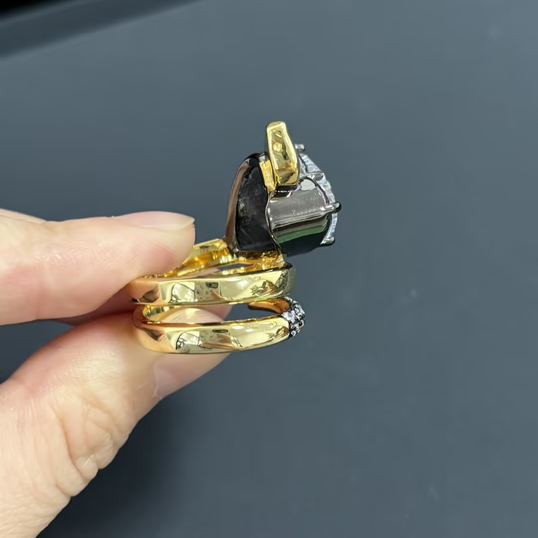 3ct Snake Heart Cut White Sapphire Engagement Ring