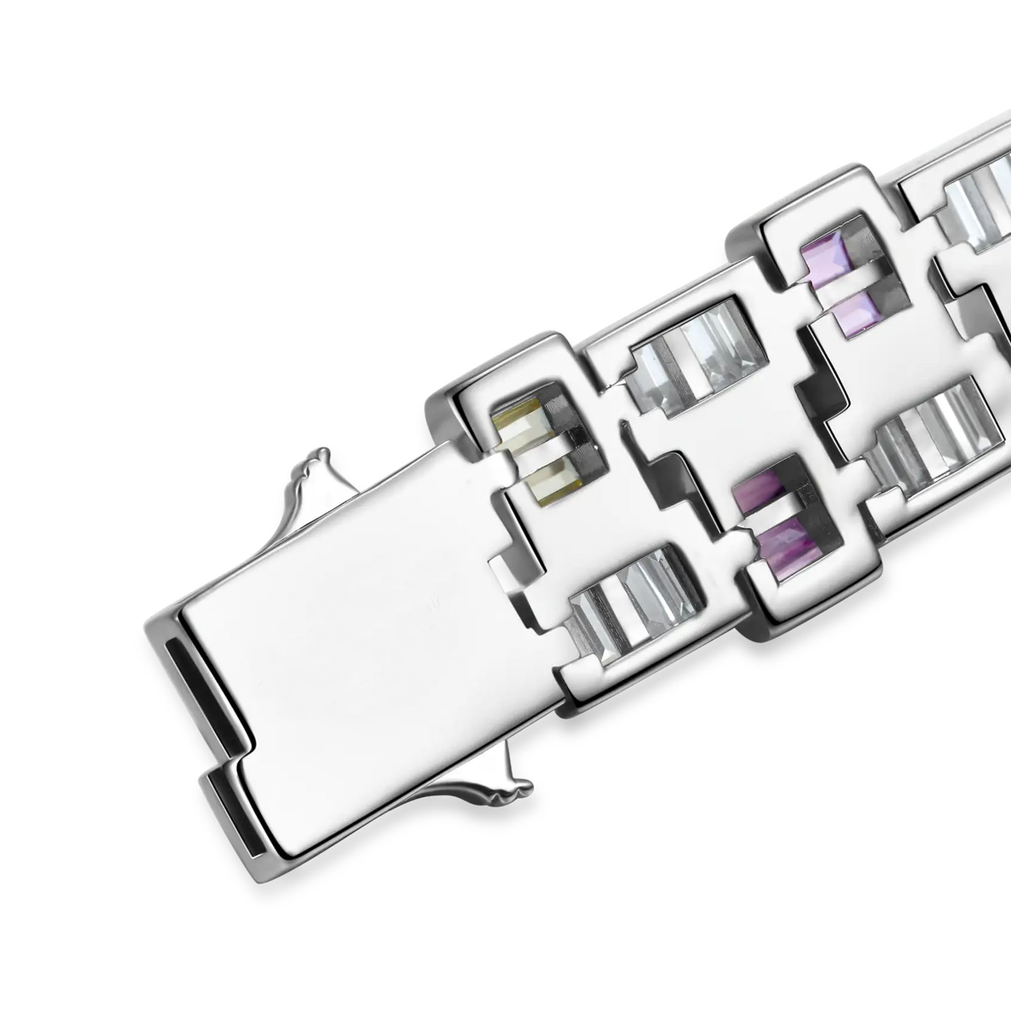 Baguette&Round Cut Multi-color Woven Bracelet