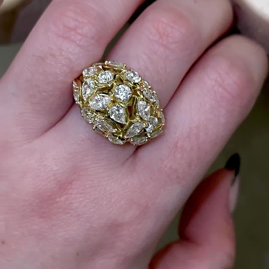 7.65ct Irregular Cut White Sapphire Eternity Ring