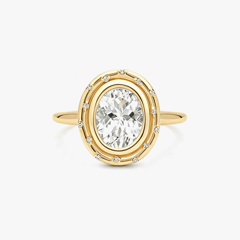 Fashion 2.75ct Oval Cut Multicolor Sapphire Engagement Ring (3 Color Options)