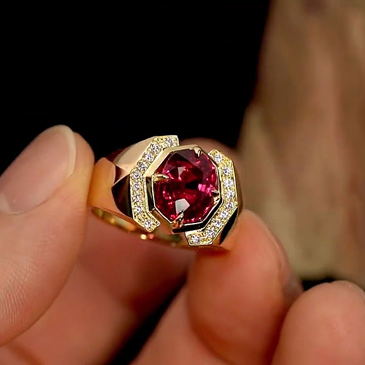 3ct Oval Cut Ruby Sapphire Engagement Ring