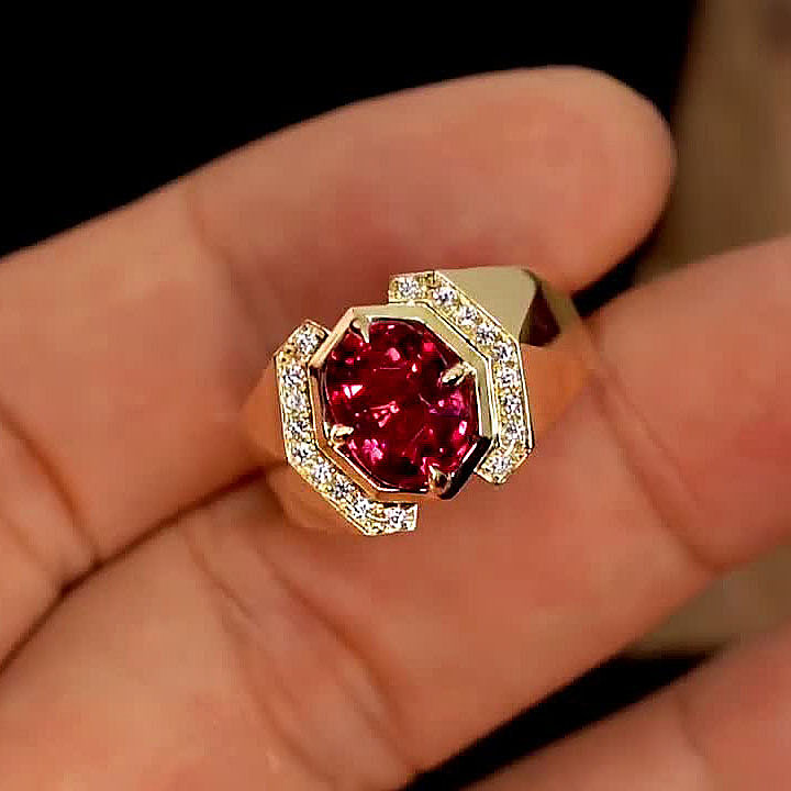 3ct Oval Cut Ruby Sapphire Engagement Ring