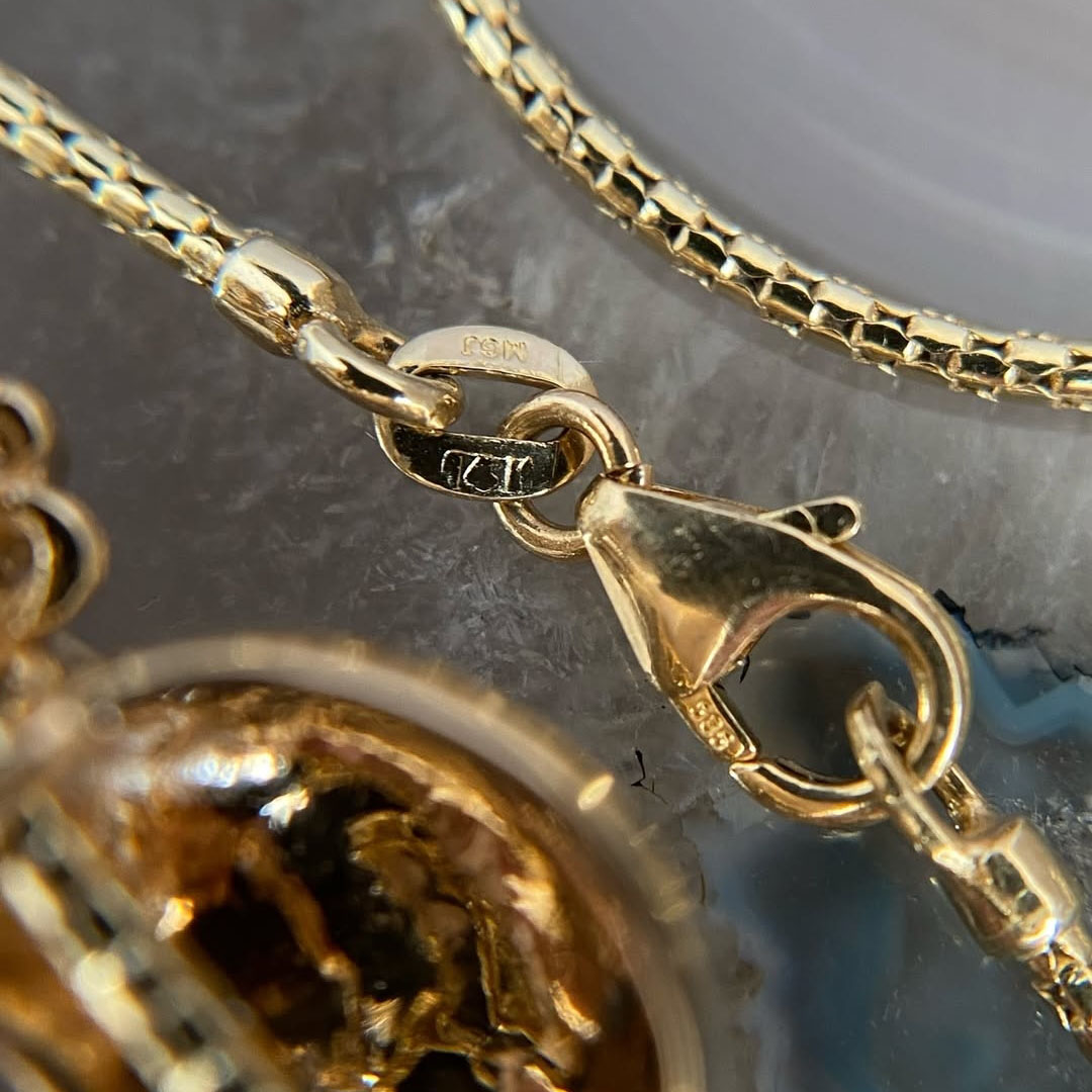 Round Cut Diamond Surrounded Heart Pendant Necklace