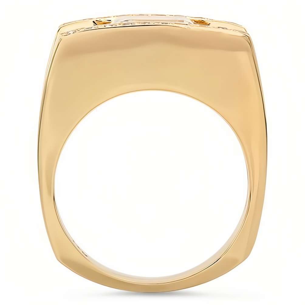 1.5ct Emerald Cut Diamond Channel Setting Split Shank Engagement Ring