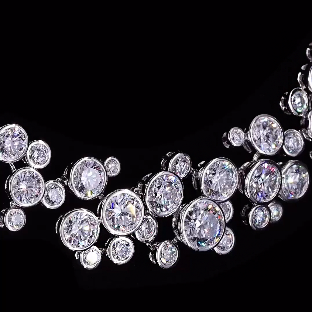 Classic Round Cut White Sapphire Necklace