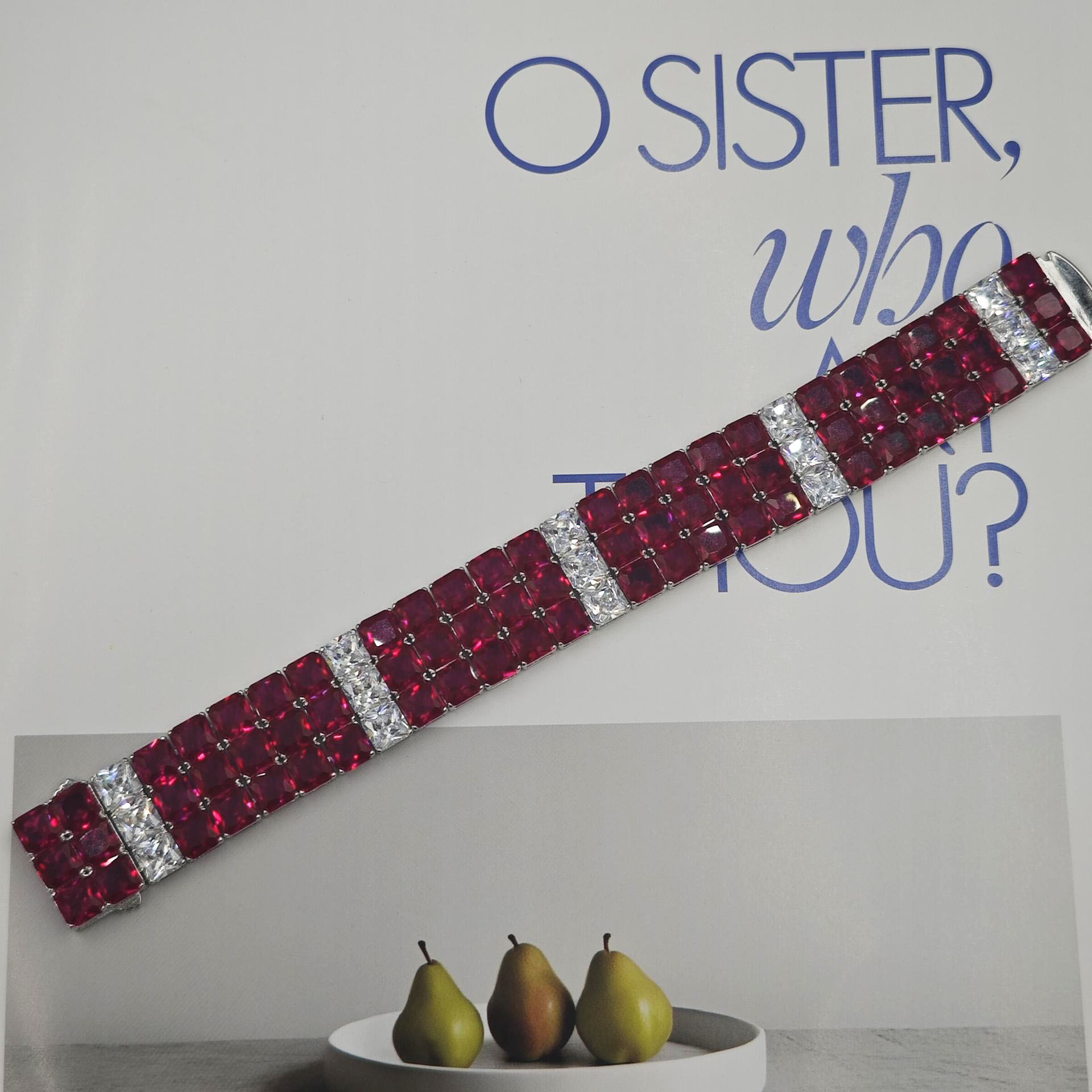 Fashion Invisible Setting Ruby Bracelet