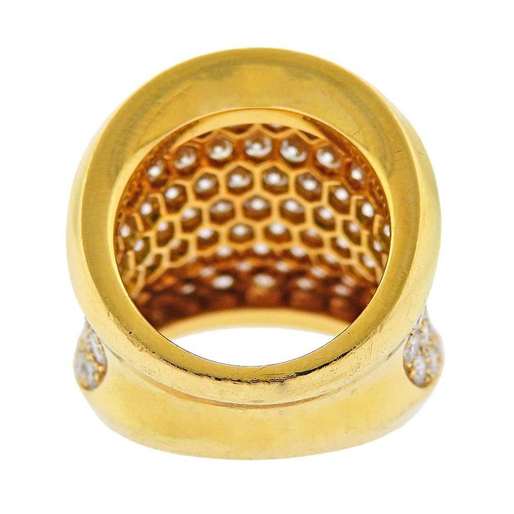 9.25ct Round Cut White Sapphire Cocktail Ring