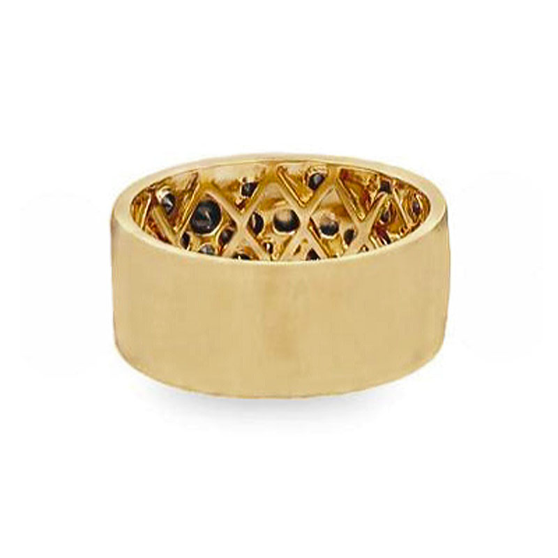 1.34ct Scattered Black Sapphire Cigar Band