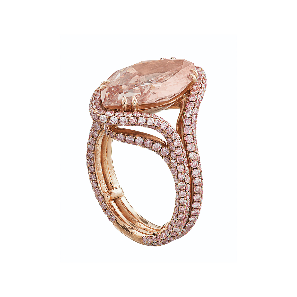 3ct Marquise Cut Pink Sapphire Engagement Ring