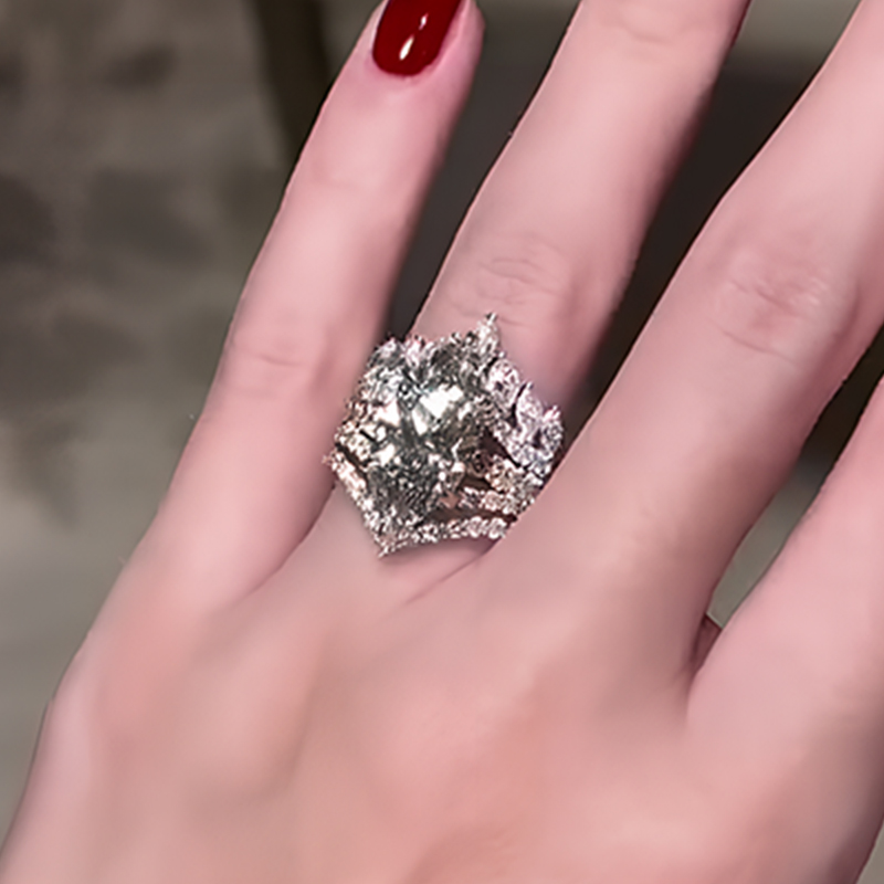 4ct Marquise Cut White Sapphire Stackable Ring Set/3pcs