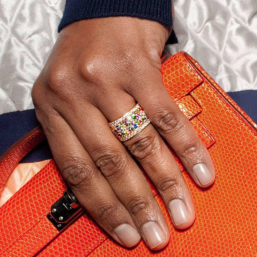 9.45ct Round Cut Rainbow Sapphire Eternity Ring