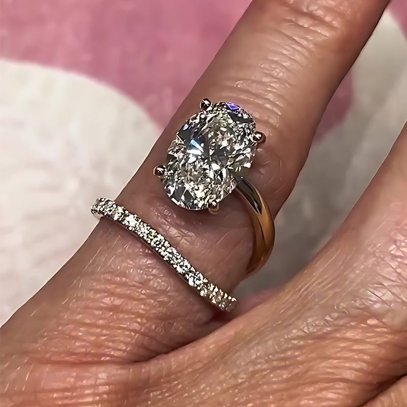 Timeless 3.5ct Oval Cut White Sapphire Engagement Ring