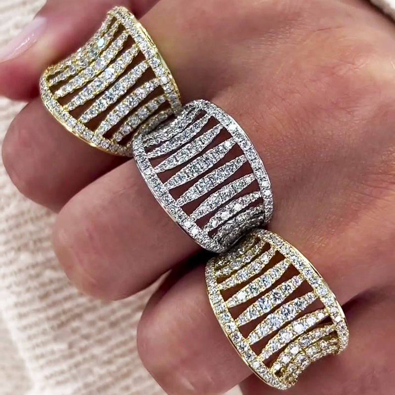 2.35ct Channel Setting Round Cut Diamond Cocktail Ring