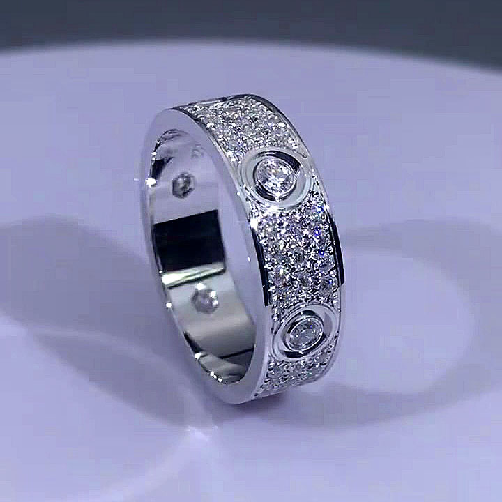 5.75ct Round Cut White Sapphire Eternity Ring