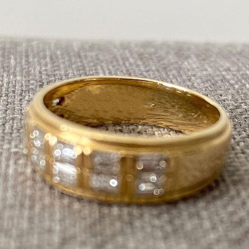 3.5ct Emerald Cut White Sapphire Eternity Ring