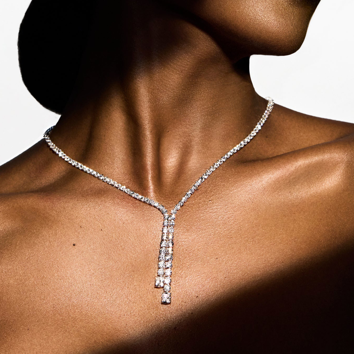 Cushion Cut Lariat Necklace