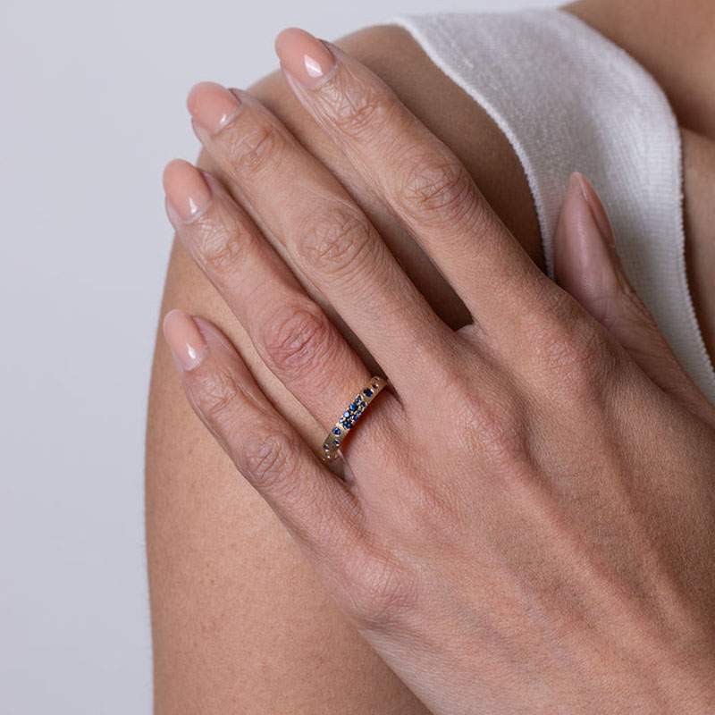 0.3ct Scattered Sapphire Eternity Ring