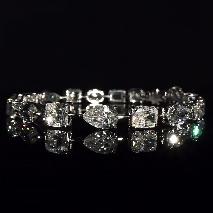 Multi-Cut White Sapphire Men's Bracelet