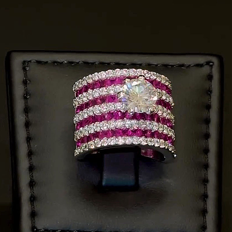 2ct Round Cut White Sapphire Engagement Ring