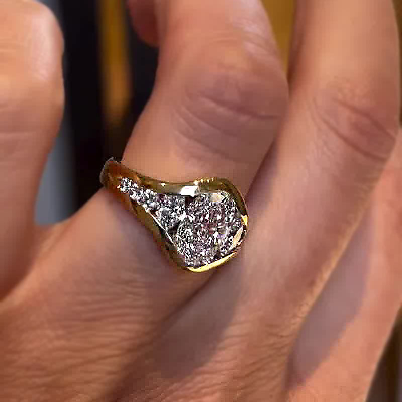 4ct Oval Cut White Sapphire Engagement Ring