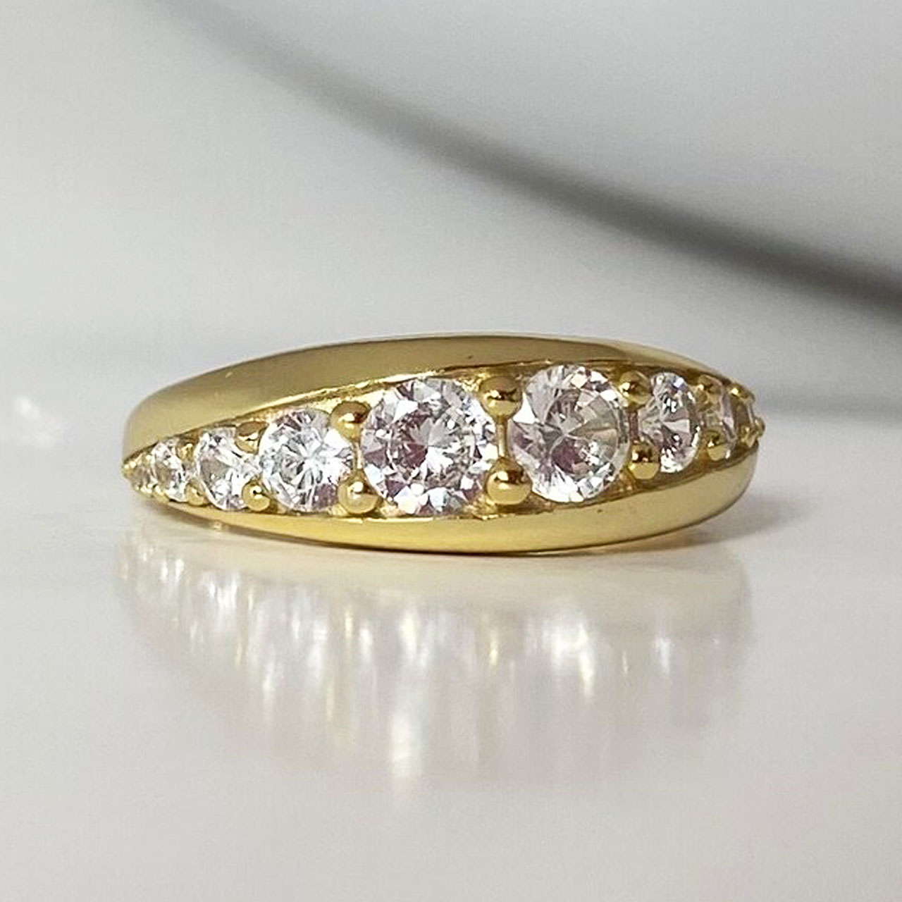 2ct Round Cut White Sapphire Wedding Eternity Ring