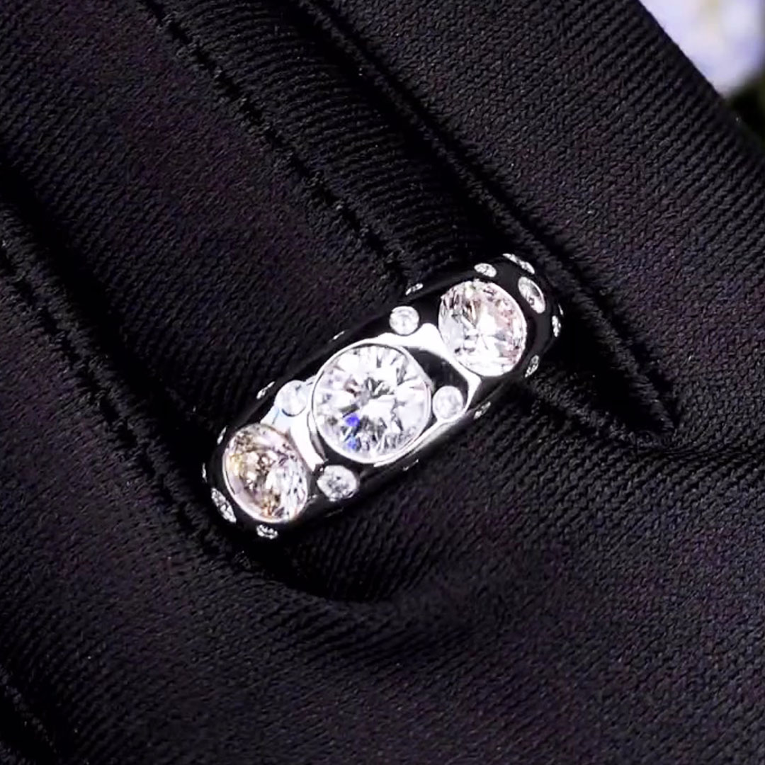 5.15ct Round Cut White Sapphire Engagement Ring