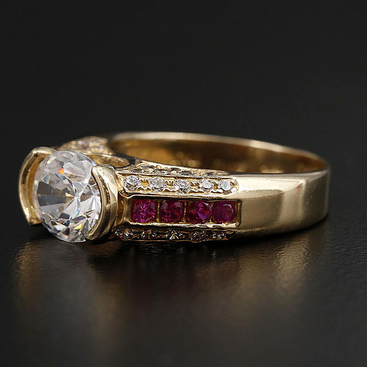 2ct Oval Cut Ruby Sapphire Engagement Ring