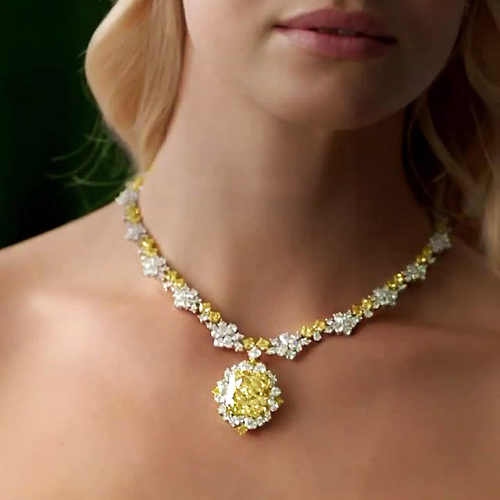 Multi-Cut Yellow Sapphire Pendant Necklace