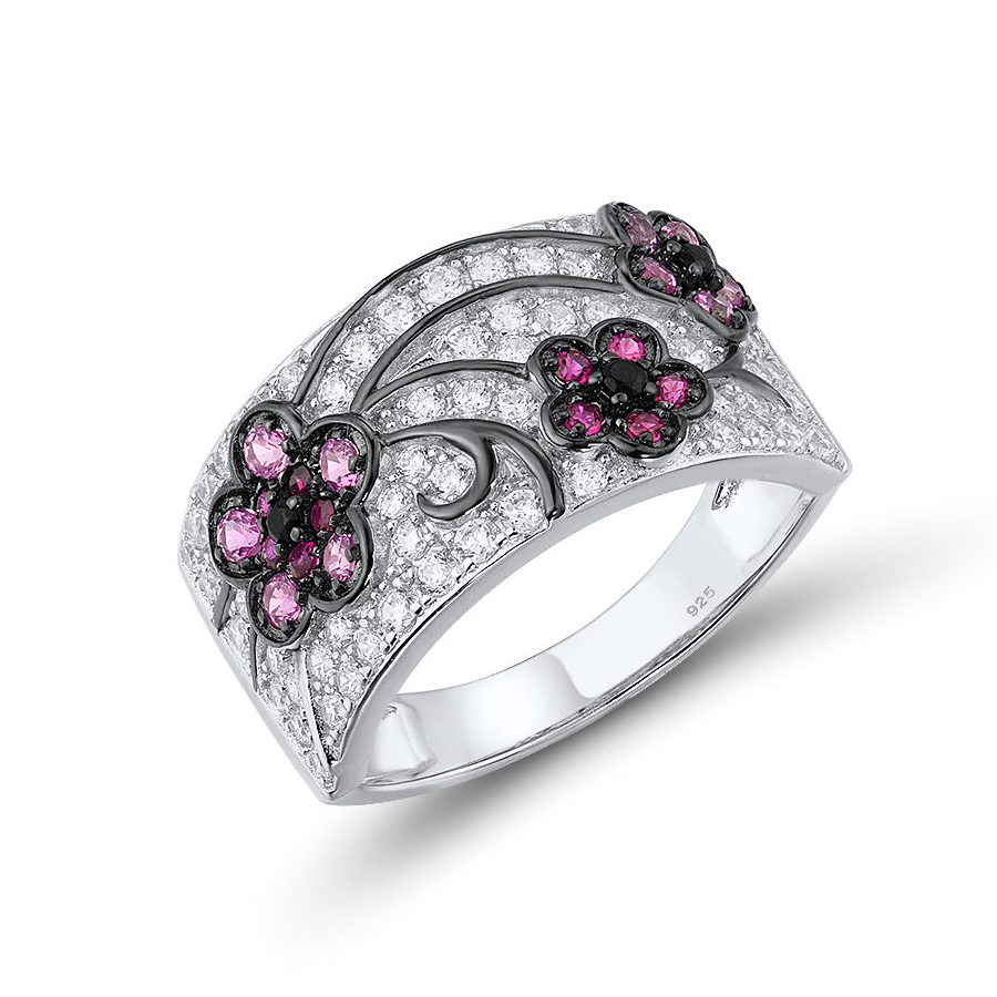 4.35ct Red Plum Blossom Sapphire Ring