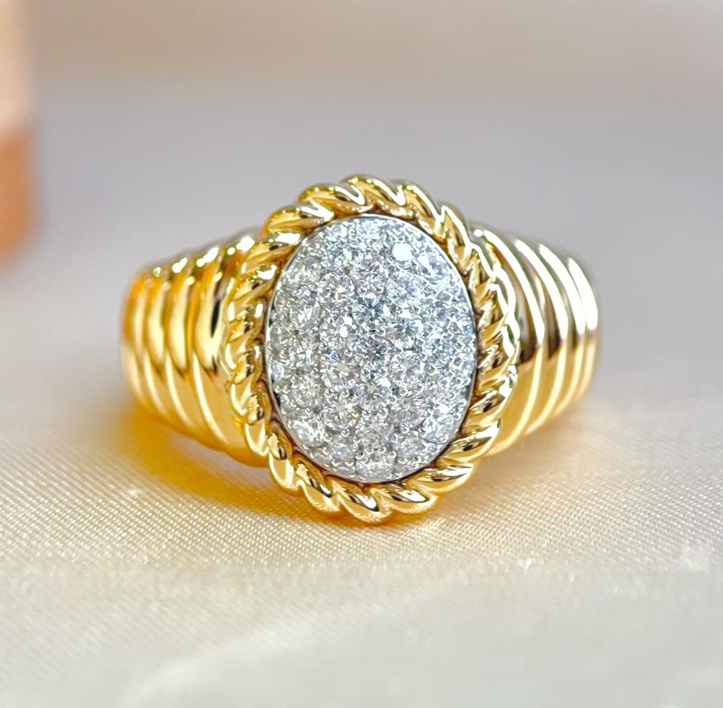 Vintage Round Cut White Sapphire Wedding Band