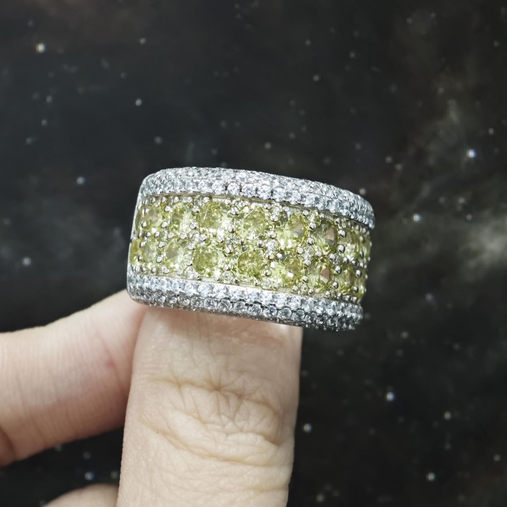 3.68ct Two-Tone Yellow Diamond Wedding Band