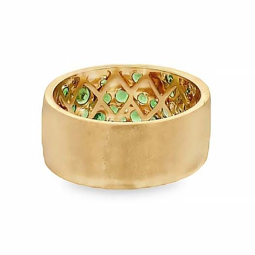 1.34ct Scattered Emerald Sapphire Cigar Band