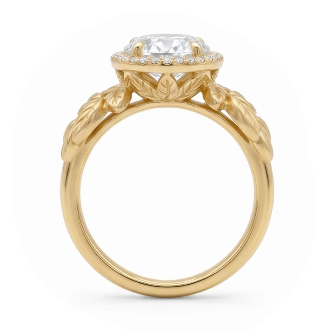 Original Design - 3ct Oval Cut White Diamond Sapphire Engagement Ring