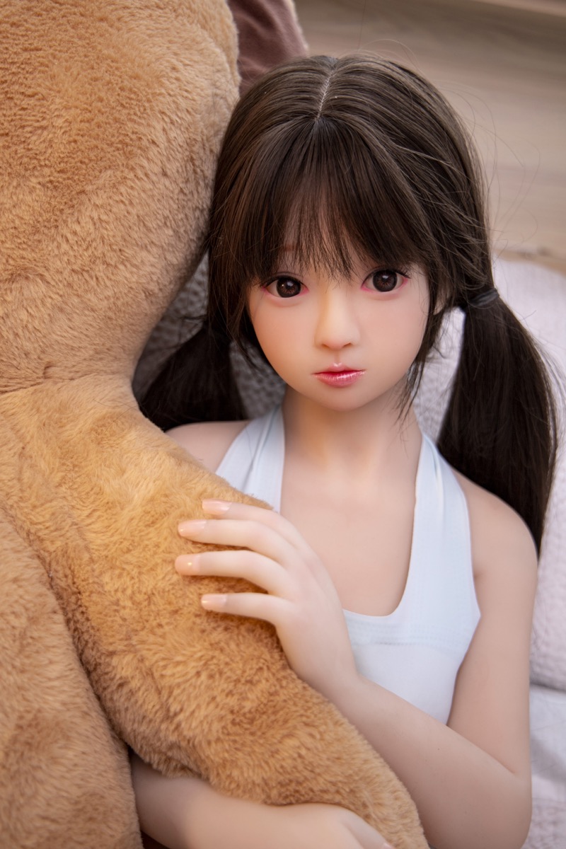 70 Petite Brown-Haired Sex Doll Torso with Cute Head - Realistic TPE Masturbator
