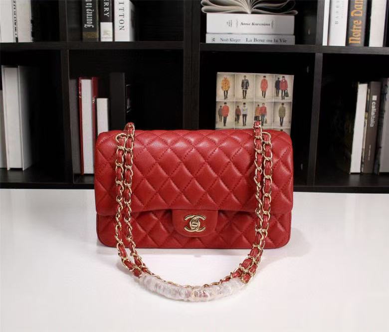 Chanel new leather chain bag