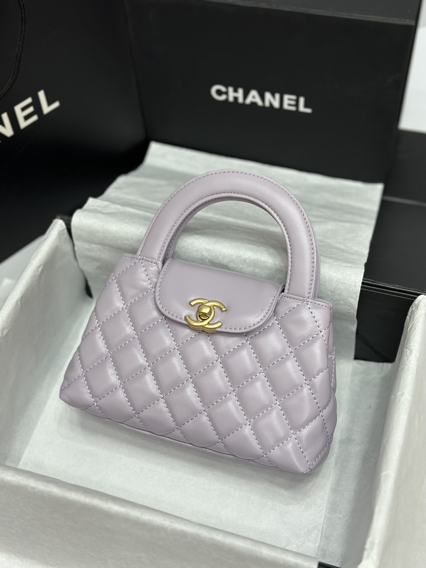 Chanel Kelly bag purple handbag