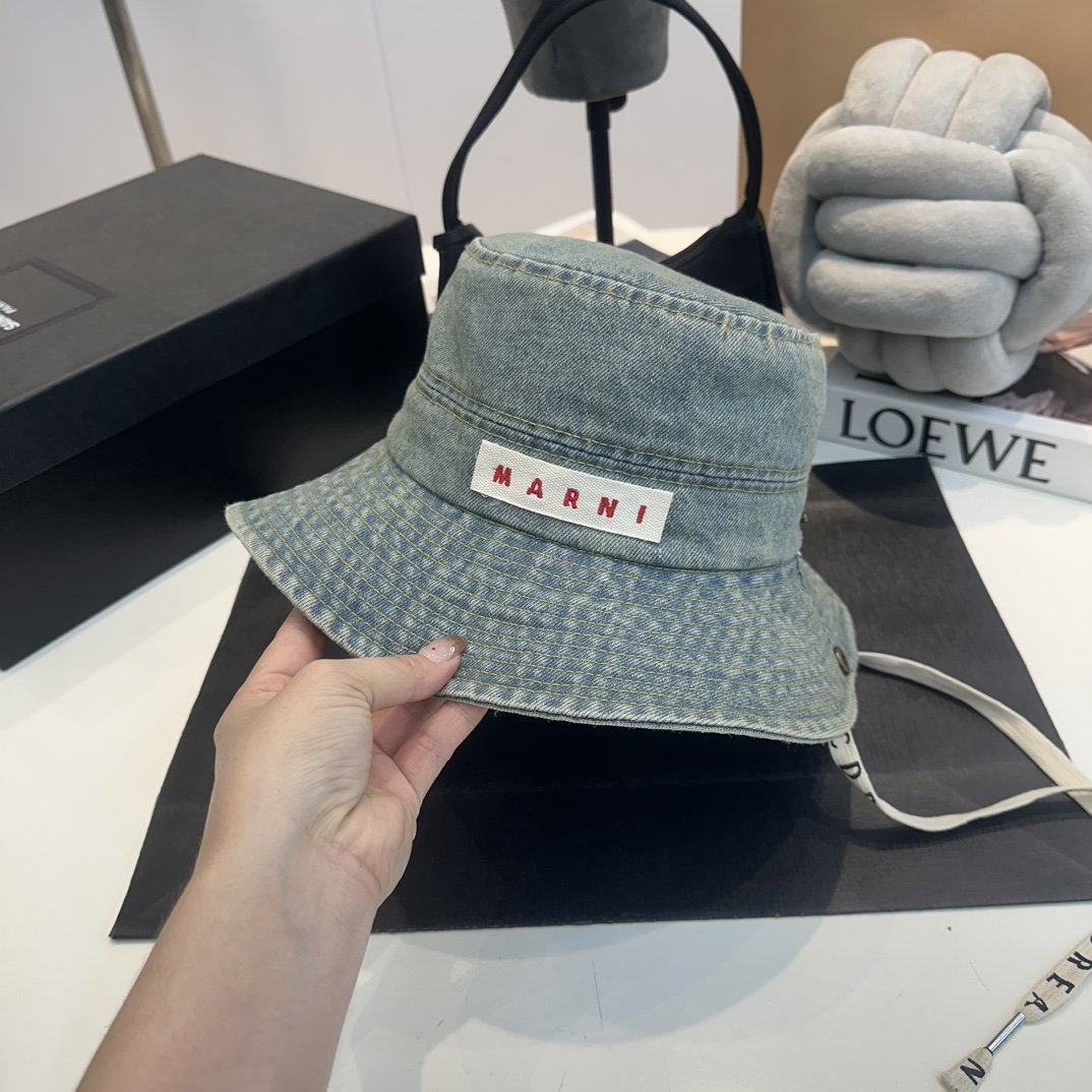Marni new elegant goddess denim rope bucket hat