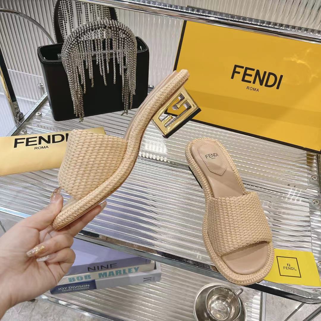 2024 New Fendi Fendi Collection Water Platform Slippers 4.5cm Heeled