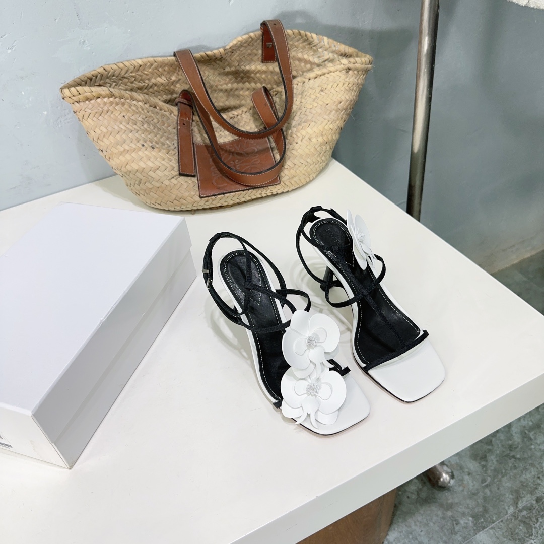 Zimmermann Spring/Summer 2024 Floral Embellished Heeled Sandals