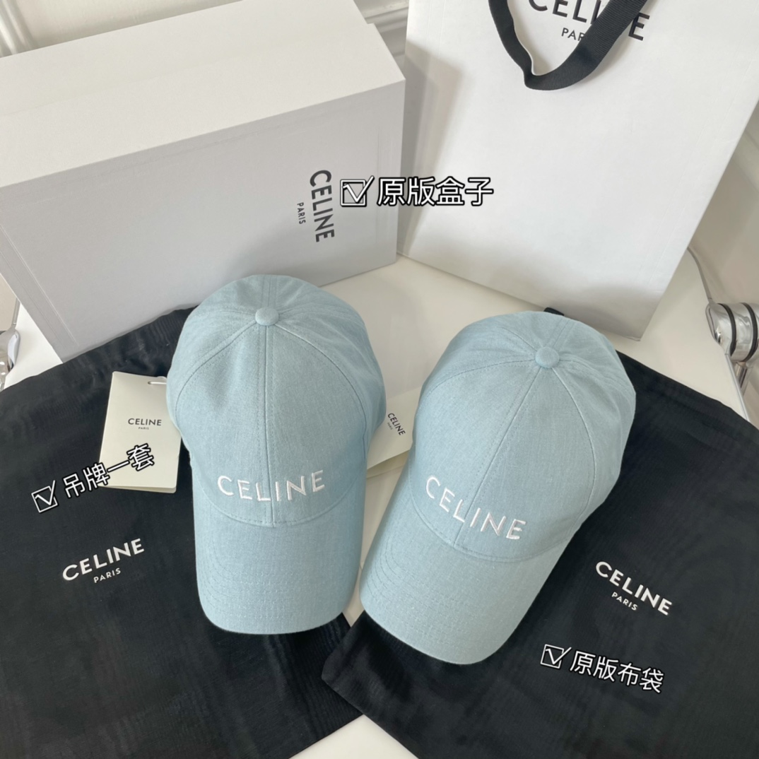 Celine 2022ss latest embroidered baseball cap